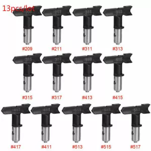 Full Set 13pcs Airless Spray Gun Tips Nozzle for Paint Sprayer 211-517 Series - Picture 1 of 6
