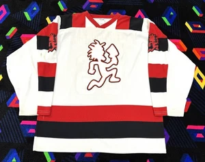 ICP Insane Clown Posse Psychopathic Hockey Jersey 2X 2XL XXL Hatchetman White - Picture 1 of 7