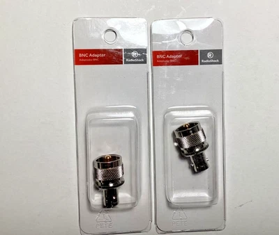 BNC to PL259 adapter. New in package. (278-0121) 2-pcs RadioShack - Image 1 of 2