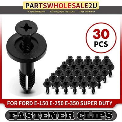 30 piezas clips de retención de panel de ajuste de 6,35 mm tipo tornillo para Ford E-150 2002-2014 E-250 Foto 1 de 4