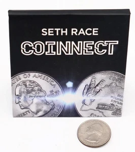 Coinnect by Seth Race (Cuarto de EE. UU.) Moneda Truco de Magia - Imagen 1 de 4