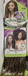 Janet Noir Crochet Hair Color#27 Afro Twist Bulk 26" Pack Of 3 - Picture 1 of 2