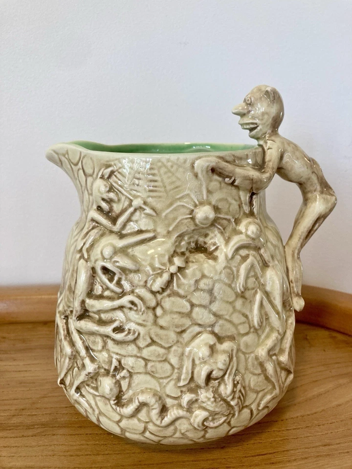 Vintage Falcon Ware "Ghoulies & Ghosties" relief-moulded jug - Image 1 of 4