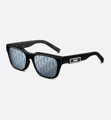 Dior DiorB23 S1I 53mm Black Oblique Sunglasses – Modern Square – Authentic - Image 1 of 4