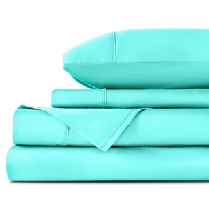 100% Egyptian Cotton 1200 Thread Count Sheets Set Full Size,Bed Sheet 4 Piece... - Bild 1 von 7