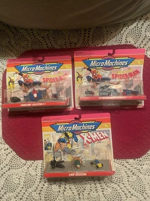 Micro Máquinas Marvel Lote Galoob Sellado Spider-Man 1 y 2 + X-Men Sin Abrir Nuevo en Paquete Foto 1 de 4