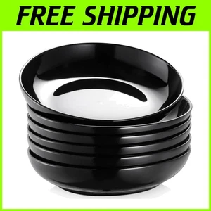 Eco-Friendly Porcelain Pasta Bowls, 30oz, Black - Picture 1 of 9