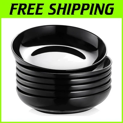 Eco-Friendly Porcelain Pasta Bowls, 30oz, Black - Image 1 of 4