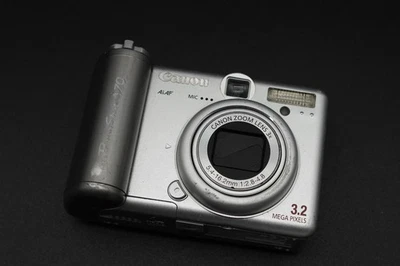 Canon Digital Camera PowerShot A70 3.2MP Silver Tested - Image 1 of 4