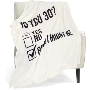 30th Birthday Gifts for Her 30 Years Old Birthday Blanket Gift for Women Men ... - Picture 1 of 7