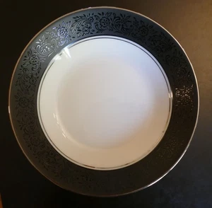 Noritake MIRANO Juego de 4 Salsa de Frutas 5 1/2" Grabado Banda Negra Excelente - Imagen 1 de 4