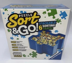 NEW Ravensburger Puzzle Sort & Go 6 Stackable Sorting Trays Up To 1000 Pieces - Picture 1 of 7