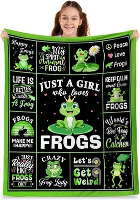 Mantas Just a Girl Who Loves, Frog Lovers 40 X 50,  Foto 1 de 4