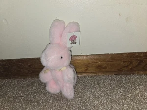 VINTAGE 1984/85 GUND PELUCHE IMBOTTITO Rarissimo campione fagiolo rosa coniglietto coniglio - Foto 1 di 8