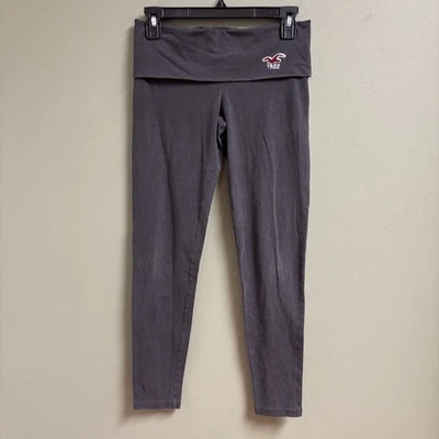 Vintage Hollister Y2K Fold Over Leggings Size S Spellout Logo 90s Embroidered - Image 1 of 4