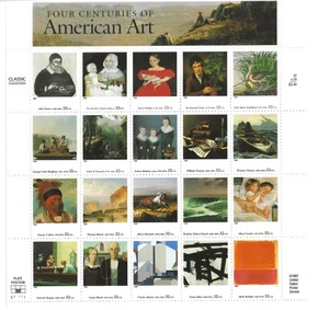 1998 US SC 3236 32c Four Centuries of American Art - Full Sheet of 20 - MNH [698 - Picture 1 of 1