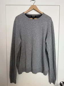 Nordstrom Sweater Mens Sz XL Gray Knit 100% Cashmere Crewneck Super Soft Classic - Picture 1 of 11