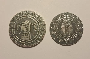 EGYPTIAN RELIC 1/4 OZ & 1/2 OZ .999 FINE SILVER ROUNDS MONARCH PRECIOUS METALS - Picture 1 of 5