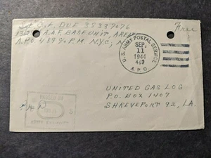 APO 489 MISAMARI, INDIA 1944 Censored WWII Army Air Force Cover 1328th AAFBU - Picture 1 of 2