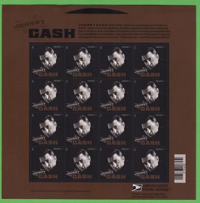 2013 ДЖОННИ НАЛИЧНЫЕ МАРКИ ЛИСТ 16 НАВСЕГДА МАРКИ МУЗЫКА ЗНАЧОК СТРАНЫ ПЕВЕЦ MNH - Изображение 1 из 2