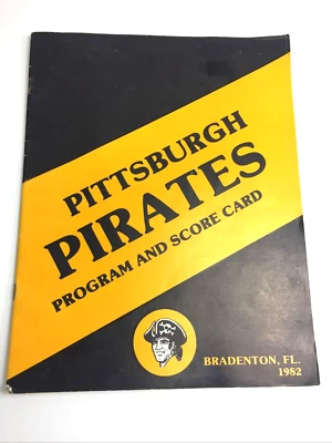 1982 Spring Training Pittsburgh Pirates Program Score Card. Bradenton, FL - Image 1 of 4