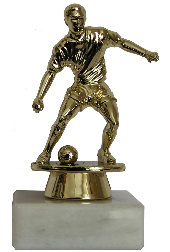 LÜCK POKALE Pokal Figur Aufsteller Fußballer in Gold inkl.Gravur