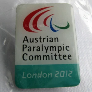 2012 London Austrian Paralympic Committee Green English Pin - Imagen 1 de 1