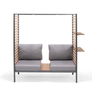 Webavita Balkonlounge Zweisitzer Gartenmöbel Bank 169 x 170 x 77cm Gartenlounge - Bild 1 von 8