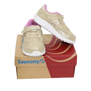 Saucony Baby Jazz Lite Gold Sparkle 6.5 Wide NEW in Box Walker - Picture 1 of 8
