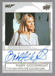 BRITT EKLAND AS MARY GOODNIGHT 2019 UPPER DECK JAMES BOND AUTO *MAN WGOLDEN GUN*