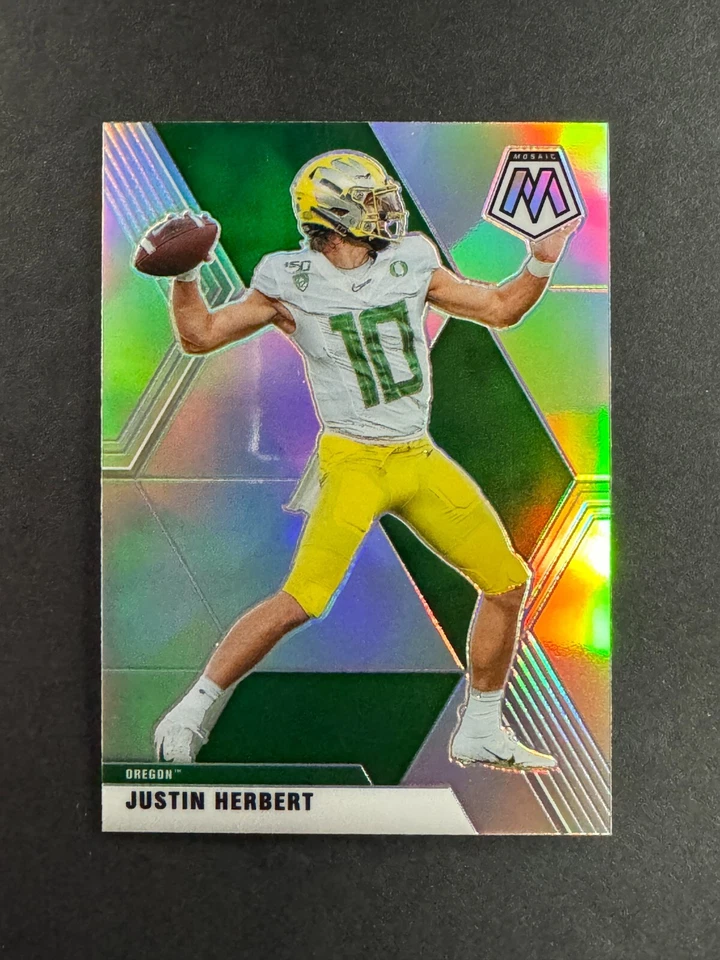 Justin Herbert 2021 Panini Mosaic Draft Picks Silver #70 - Image 1 of 2