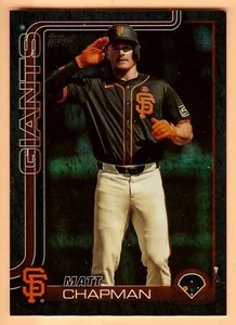 2025 Topps 44 Matt Chapman Black Holo Foil 7/10 SF Giants SSP - Picture 1 of 2