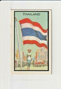 1963 Topps Midgee Flags #87 Thailand