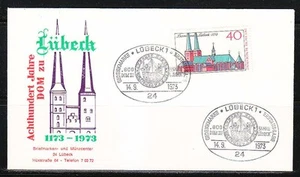 Germany BRD 1973 FDC cover Sc 1125 Mi 779 Lubeck Cathedral.Church - Picture 1 of 1