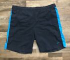 Nike Mens Size Xl Two Toned Blue Lined Briefed Swimming Trunks