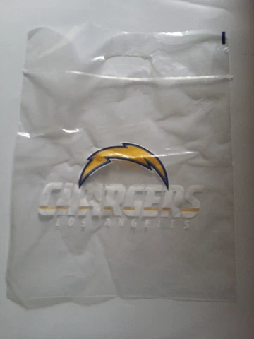 Lot 2 Los Angeles Chargers Clear Plastic Game Day Stadium Bag/Purse Cover
