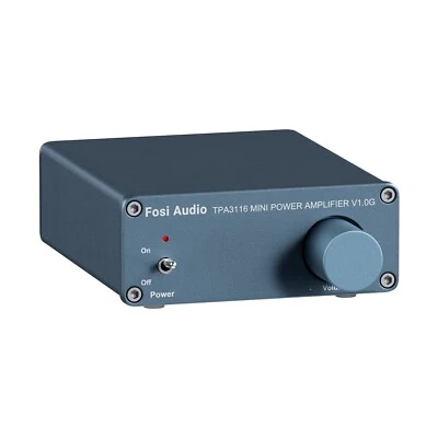Mini amplificador estéreo Fosi Audio V1.0G 2.0CH classe D para alto-falantes domésticos TPA3116 - Imagem 1 de 4