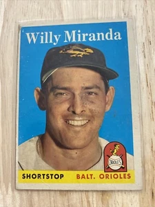 WILLY MIRANDA 1958 Topps Baseball Card #179 Baltimore Orioles - Picture 1 of 3