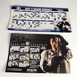Lot NHL Magnets Season Schedule Calendar Tampa Bay Lightning 2008-09 &2010- 2011 - Picture 1 of 3