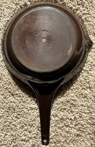 Vintage Copco 109E 8.5” Skillet Pan Cast Iron Enamel Denmark Brown EUC - Picture 1 of 5