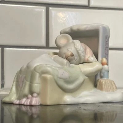 Precious Moments “I’m Dreaming of a White Christmas” 1997 Matches Mouse Ceramic Foto 1 de 4