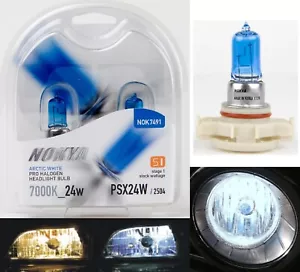 Nokya 7000K White PSX24W 2504 Nok7491 24W Two Bulbs DRL Light Replacement Stock - Picture 1 of 12