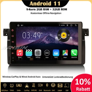 9" 8-Kern CarPlay Android 11 Autoradio GPS DAB+4G für BMW 3er E46 Rover 75 MG ZT - Bild 1 von 13