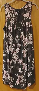 Nuevo Simply Vera Wang Sin Mangas Chemise Charcol Flor Talla Grande -5141 - Imagen 1 de 5