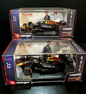Oracle Red Bull Racing F1 RB19 Max Verstappen,Sergio Perez,Burago 1/43,New,lot - Picture 1 of 9