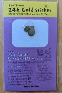 Pony Brown 24K Pltd Gold Electromagnetic Waves Block Shield Filter Phone Sticker - Bild 1 von 3