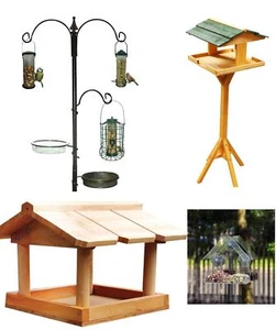 HANGING WOODEN METAL GARDEN WILD BIRD TABLE TRADITIONAL FEEDING STATION FREE P&P - Picture 1 of 5