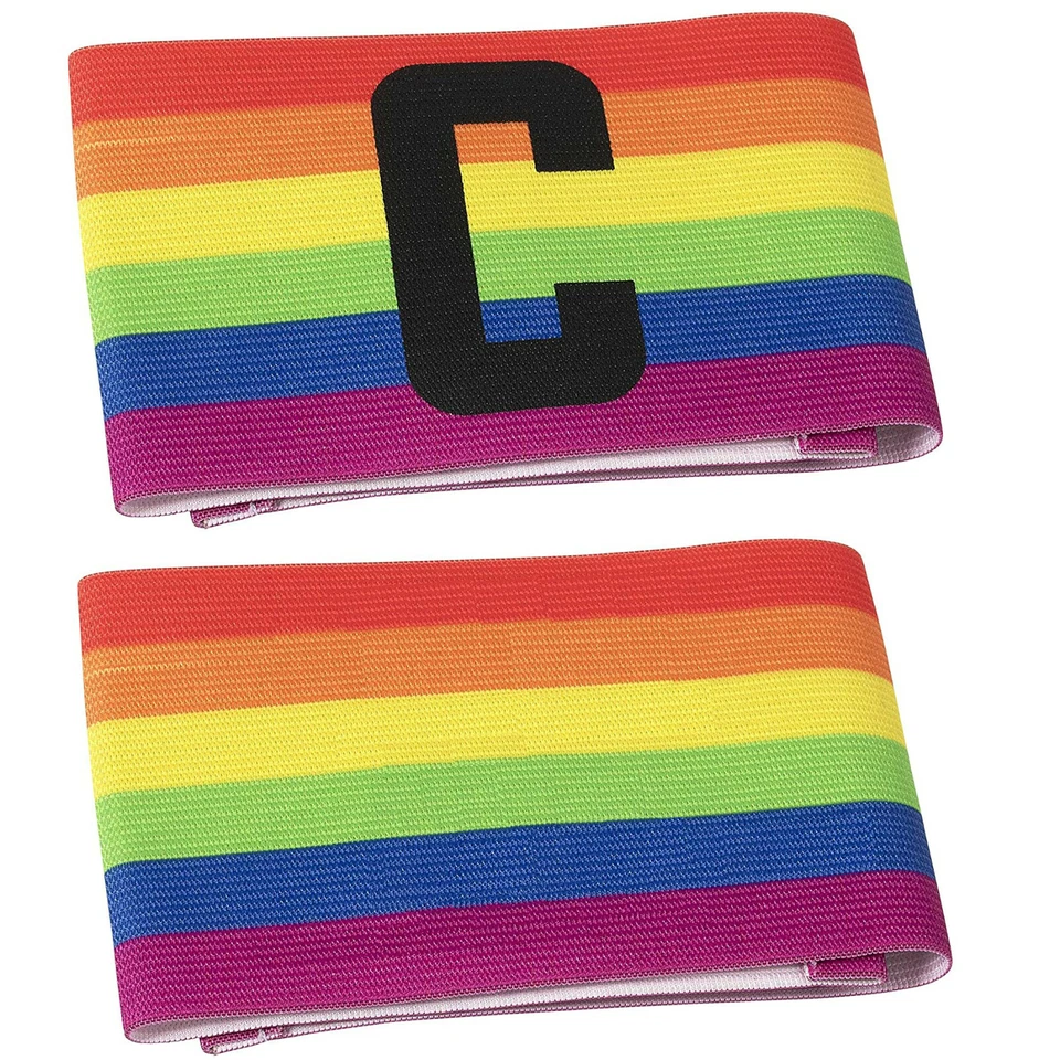 XXL-SPORTSWEAR Armbinde Regenbogen Spielführerbinde Kapitänsbinde Klettverschluß