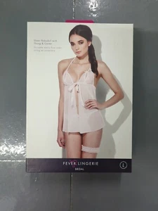 Sexy Bridal Wedding Outfit Large 16-18 Valentine's Costume Sheer Garter Lingerie - Picture 1 of 23