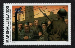 MARSHALL ISLANDS, SCOTT # 512, ALLIIERTE BEFREIEN KONZENTRATIONSLAGER, ZWEITER WELTKRIEG - Bild 1 von 1